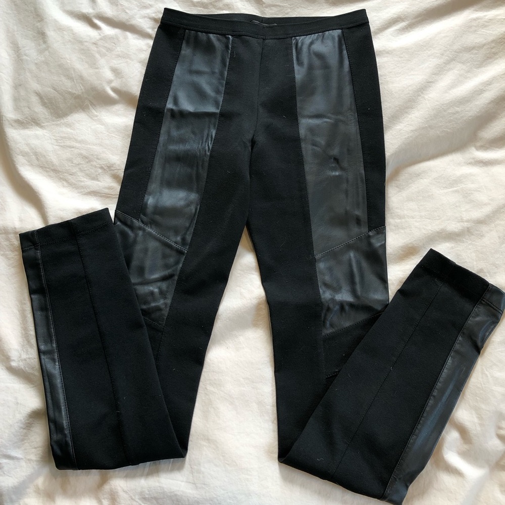 BCBG Faux Leather Leggings